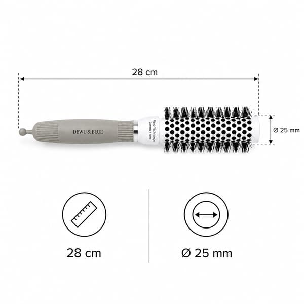 Keramisk termisk stylingbørste med ionisering 25 mm NANO techno