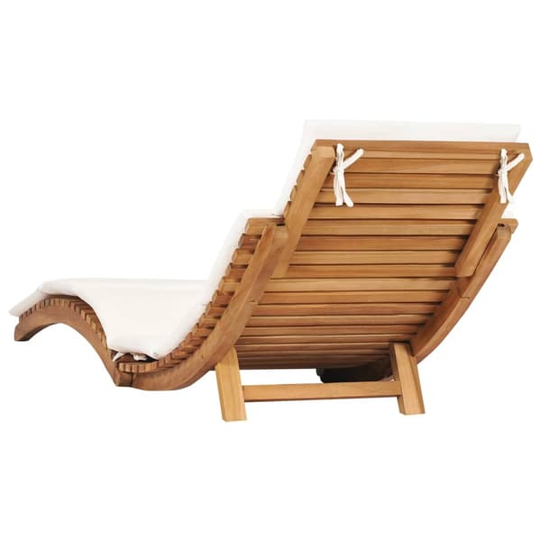 vidaXL Solstolar med dynor, set om 2, massiv teak
