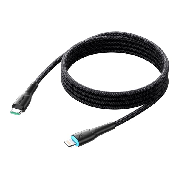 Kabel til iPhone Starry Series USB-C - Lightning 30W 1m sort