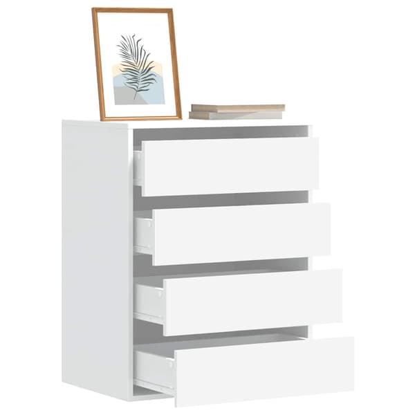 vidaXL kommode, hvid, 60x41x76 cm, træbaseret materiale
