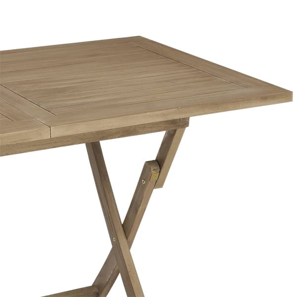 vidaXL foldbart havebord grå 120x70x75 cm teaktræ