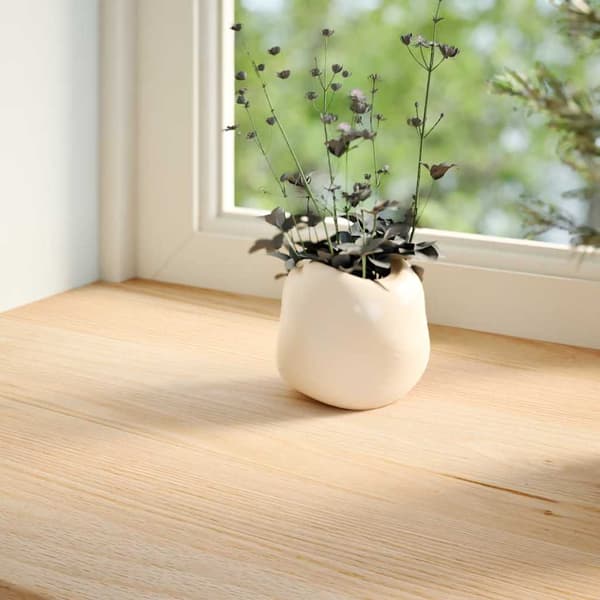 vidaXL vindueskarme 2 stk., ubehandlede, 100x30x2 cm, massivt egetræ