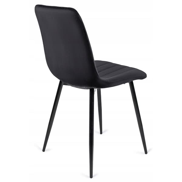 IBIS kläddd matstol svart sammet modern loft