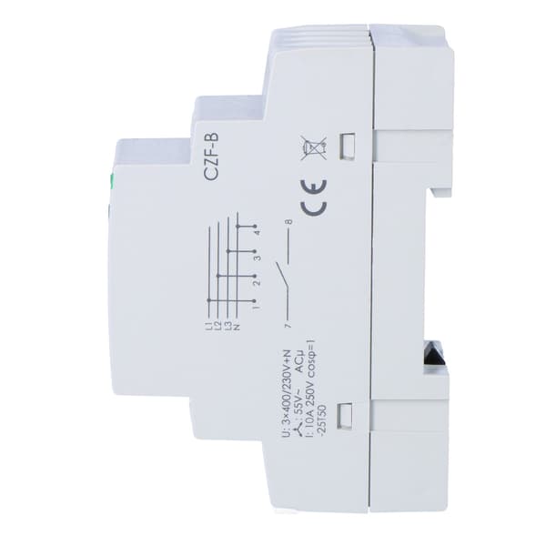 Fas- och förlustsensor CZF-B kontakt: 1NO, I=10A, 2 moduler