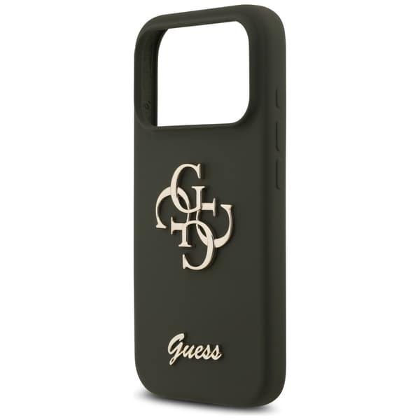 Guess Silikone Big 4G Script cover til iPhone 17 Pro Max khaki