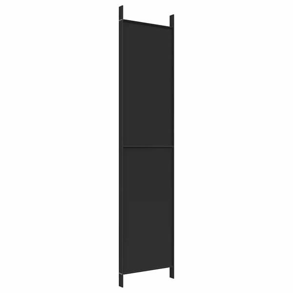 vidaXL 4-panels rumdeler, sort, 200x220 cm, stof