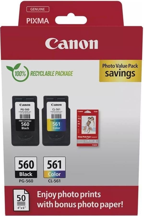 Canon Tinte Photo Value Pack PG-560/CL-561 bläck