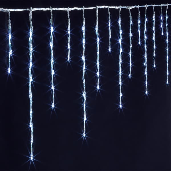 Ljusridå 4m kallvit 240 LED snö
