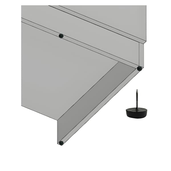 Enkel möbelglidare, diameter 15,7, möbelfot, indriven, vit, 100 st
