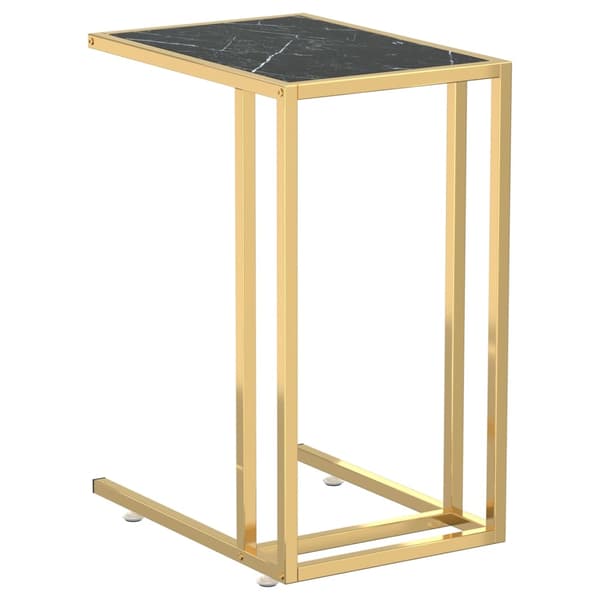 vidaXL computer sidebord sort marmor 50x35x65 cm