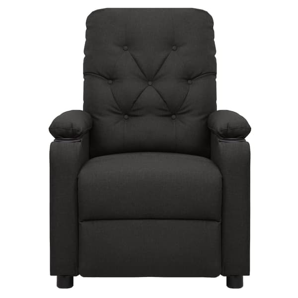 vidaXL elektrisk massagestol, sort, stof