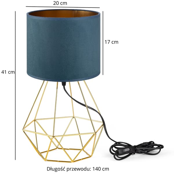 Tornado ASBZ-lampa, jeanssammet, guld