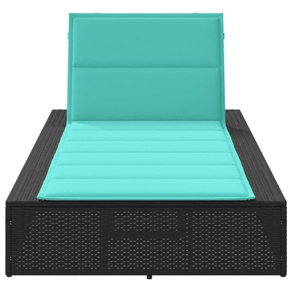 vidaXL liggestol med flydende hynde sort polyrattan
