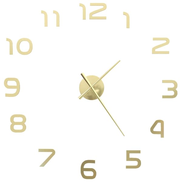 vidaXL 3D-väggklocka, modern design, 100 cm, XXL, guld