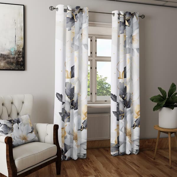 Gardin med snørehuller, print 225