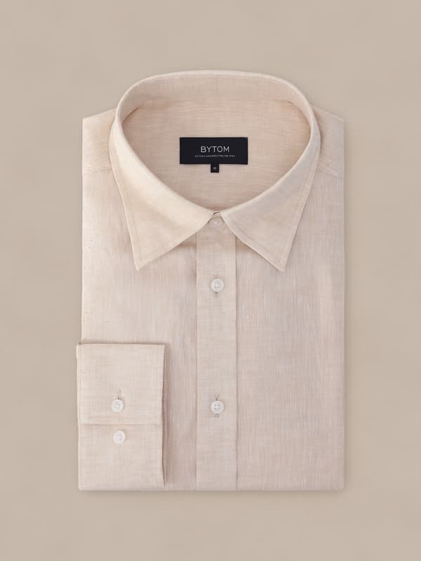 BEIGE SKJORTE MED LANGÆRM XXL