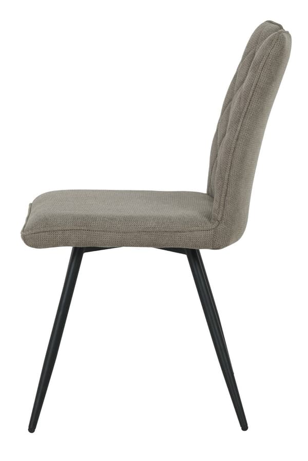 DALIA polstret stol, mørk beige