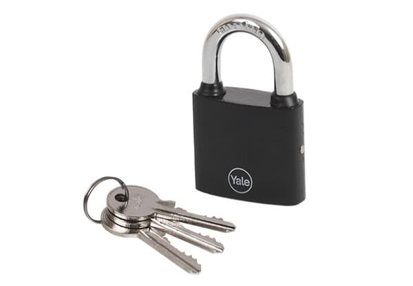 Yale sort støbejernshængelås 50 mm