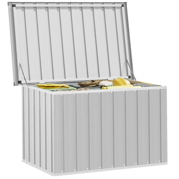 vidaXL opbevaringskasse til haven grå 109x67x65 cm