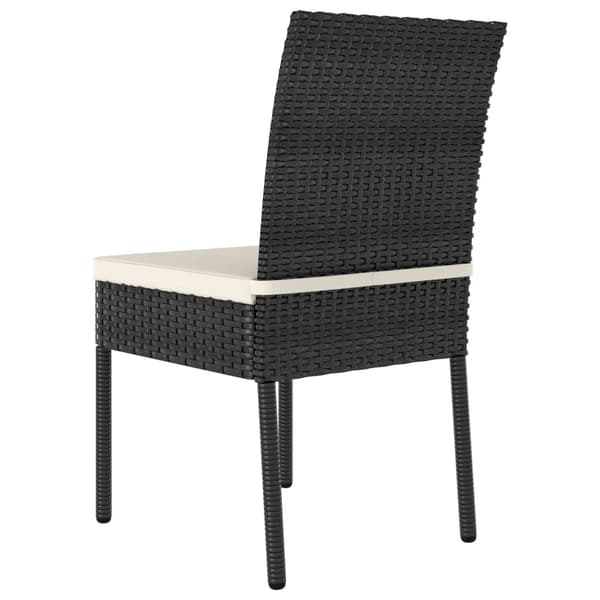 vidaXL havestole, sæt med 2, polyrattan, sort
