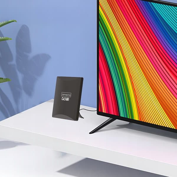 Zenwire HDAT80 markantenne til DVB-T2 HEVC 2-i-1 udendørs indendørs 4K