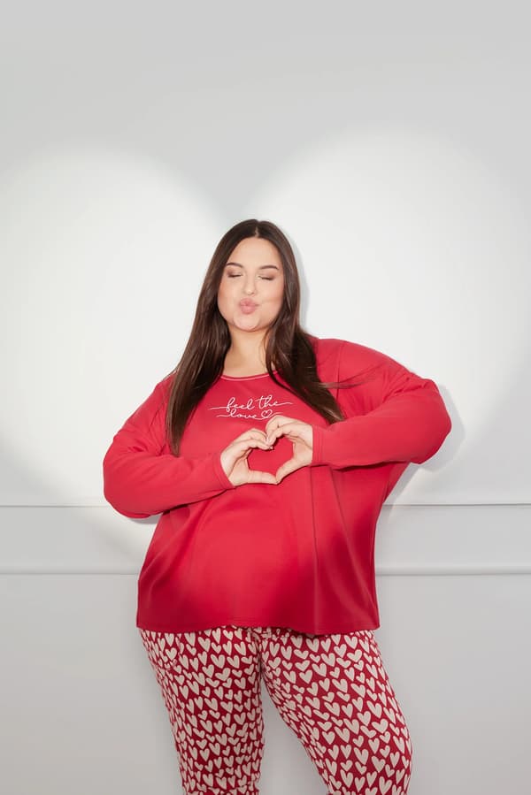 Evora dampyjamas långärmad, långbyxor M