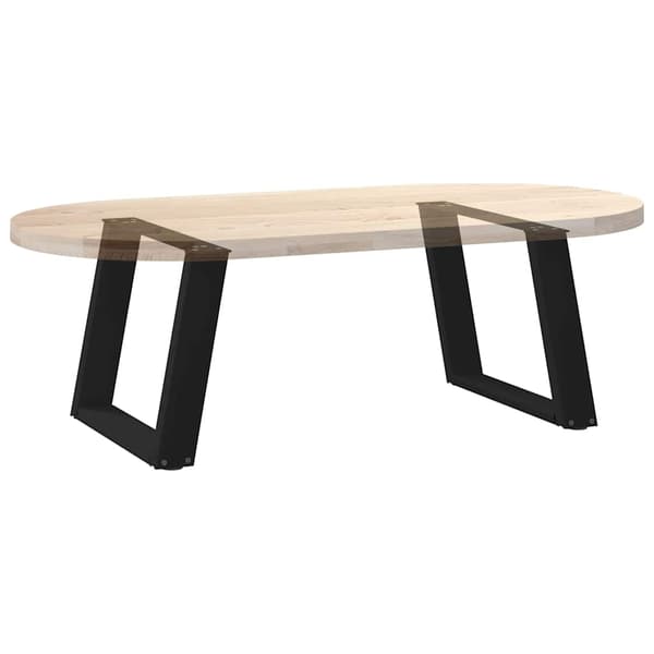 vidaXL sofabordsben, 2 stk., sort, 70x(42-43) cm, stål