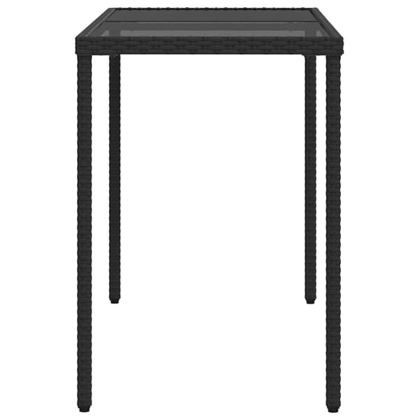 vidaXL havemøbelsæt med 5 dele og hynder, sort, polyrattan