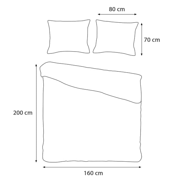 Bomullssängkläder 160x200 BOMULL 100% modernt lövmönster ljusgrått