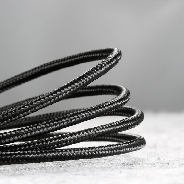 Holdbart fleksibelt kabel USB microUSB 1.5A 2M sort og rød