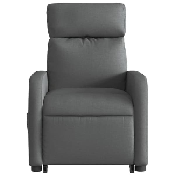 vidaXL Lyftbar massagefåtölj mörkgrå tyg