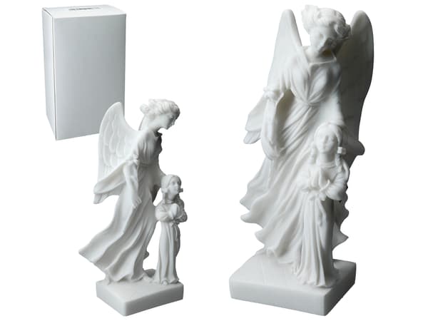 Skyddsängel med ett barn - grekisk alabaster