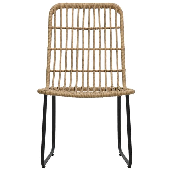 vidaXL havestole, sæt med 2, polyrattan, egetræsfarve