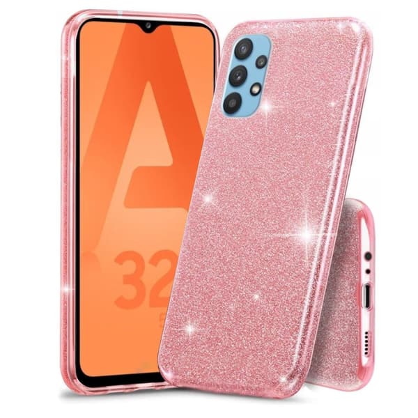 Glitterskal till Samsung Galaxy A32 5G, Rosa