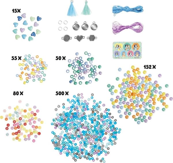Blå perler til smykkefremstilling