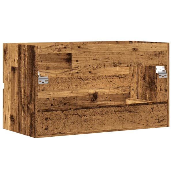vidaXL håndvaskskab, antik træ, 90x38,5x45 cm