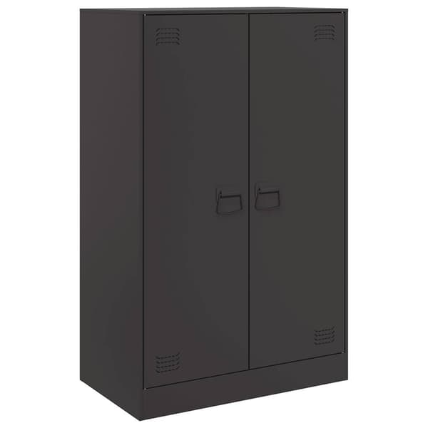 vidaXL sideskab sort 67x39x107 cm stål