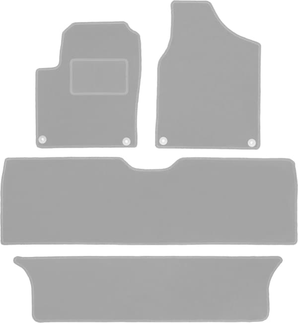 Grå bilmåtter til: Seat Alhambra I minivan (1995-2010)