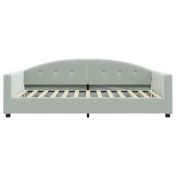 vidaXL Bäddsoffa ljusgrå 100x200 cm klädd i sammet