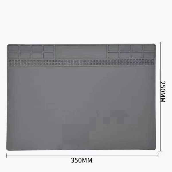 Grå silikon antistatisk matta 35x25cm