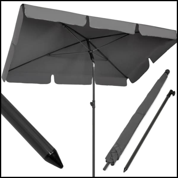 GRAFIT BALKONPARASOL 200X130CM REKTANGULÆR ARMOR HAVETERRASSE