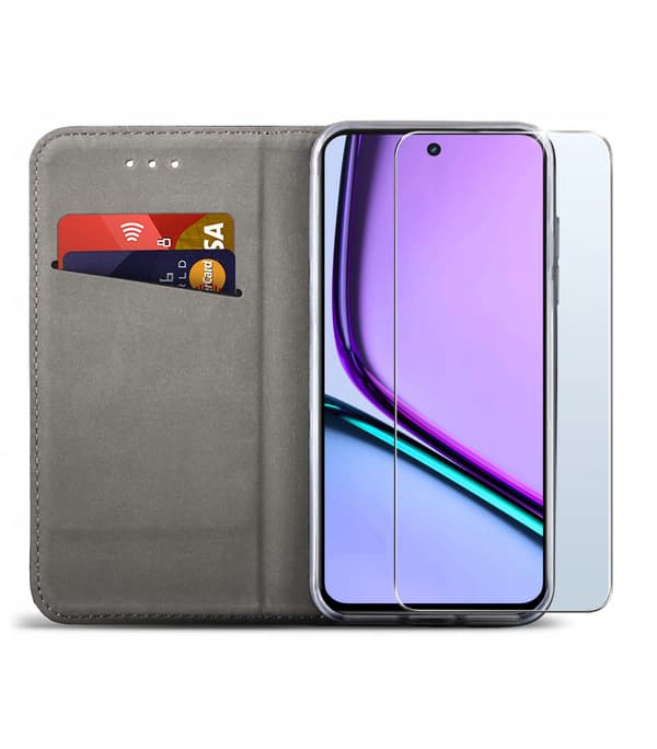 Flip-etui til Realme C67 4G Flip Cover + Glas