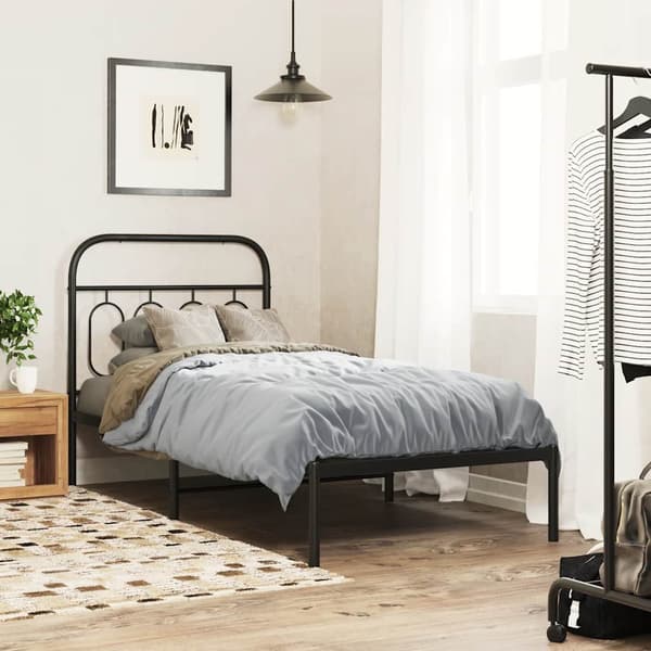 vidaXL metalsengegavl sort 90 cm