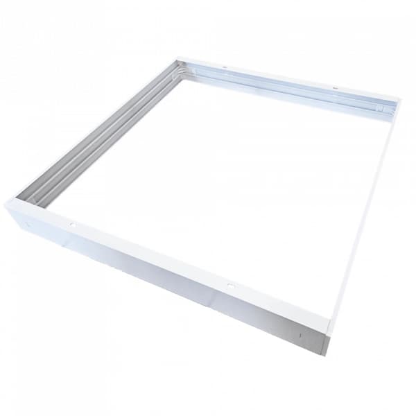 Vit aluminium LED-ram för LED-paneler 60x60x7cm