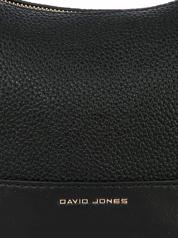 David Jones dame mini skuldertaske, øko-læder, sort