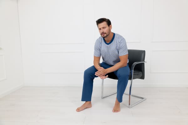 Herrpyjamas kortärmad, långbyxor Nigier L