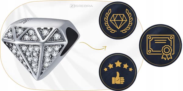 Diamantberlocker silver 925 pärla silverhänge diamantberlocker 925