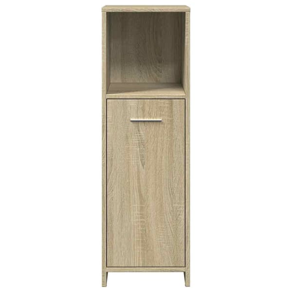 vidaXL badeværelsesskab Sonoma eg 30x30x95 cm spånplade