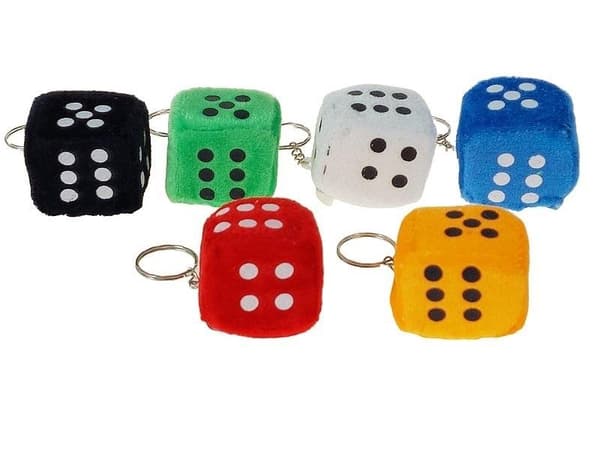 Pehmokuutio avaimenperä 4,5 cm MIX