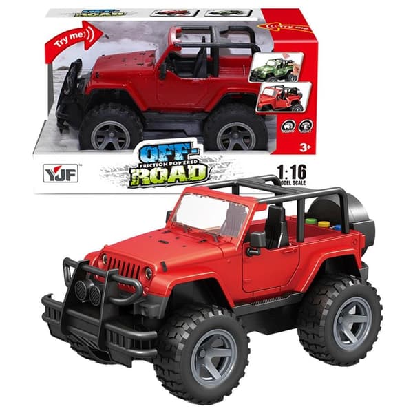 Rød batteridrevet jeep